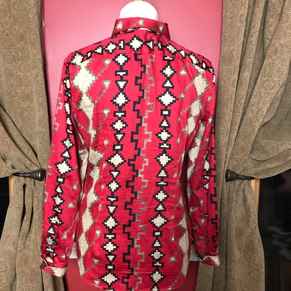 Ralph Lauren Aztec print button down shirt - Picture 2 of 4